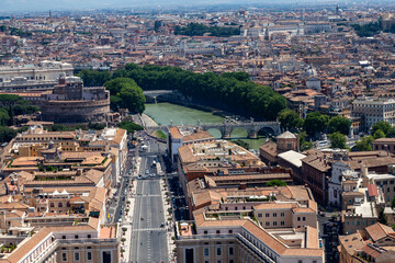 Wall Mural - Aerial view of Rome