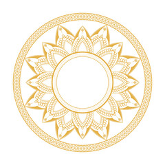 Poster - golden mandala emblem