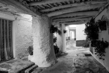 Street Photos In B/W In The Old Town Of The Pampaneira White Village (Pueblo Blanco), Andalusia, Spain. Vernacular Architecture. Photo 1 