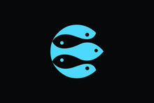 Letter C  Fish Logo Alphabet Design Icon Vector Symbol