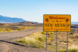 Fototapeta  - Welcome to New Mexico Sign along the Road