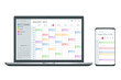 Calendar Planner Organization Management. Digital Electronic Calendar Event Appointment On Screen