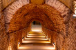 Sparkling wine production by traditional methods in underground cellars in Vienna, Austria, stair to caves