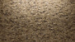 © RocknRoller Studios - Semigloss, 3D Mosaic Tiles arranged in the shape of a wall. Polished, Rectangular, Bricks stacked to create a Natural Stone block background. 3D Render