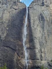 Poster - Cascading waters of Yosemite Falls in Yosemite National Park, California