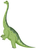 Fototapeta Dinusie - A dinosaur brachiosaurus on white background