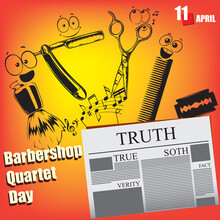 Newspaper Page By Date - Barbershop Quartet Day