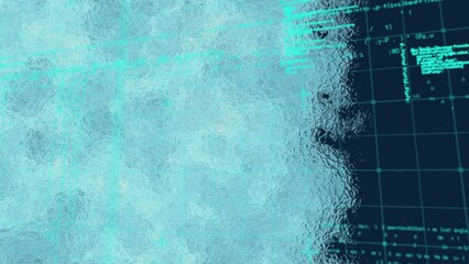 Animation of blue shade over data processing over navy background
