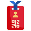 ID CARD flat icon