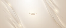 Golden Luxury Background With Elegant Golden Line Elements Modern 3d Abstract Vector Illustration Design