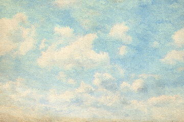 Wall Mural - vintage watercolor clouds