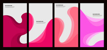 Abstract Liquid Shape. Fluid Geometric Design. Isolated Gradient Waves With Geometric Lines, Dots. Vector Illustration.