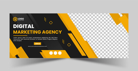 Creative and modern corporate business marketing social media facebook cover, header, banner, and post template design