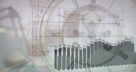 Poster - Animation of financial data processing over clock