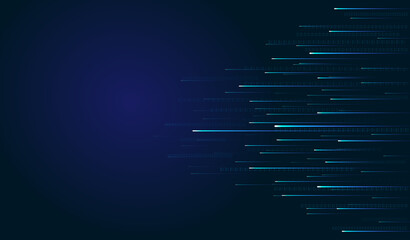 Sticker - dark blue digital lines with big data technology background