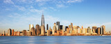 Fototapeta Miasta - Downtown New York skyline panorama from Liberty State park, USA