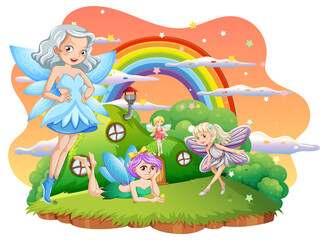 Poster - A group of lovely fairy on the island