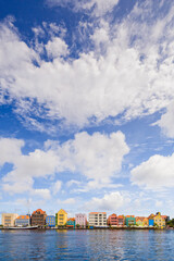 Colorful houses at Handelskade, Willemstad, Curaçao