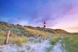 Lighthouse List and beautiful coastal landscape of the german North Sea Island Sylt, Germany, Europe