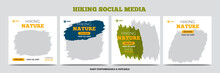 Adventure Camping Time Social Media Post Template Bundle. Camping Social Media Web Banner Set