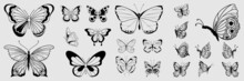Butterflies Vector Clipart Black Color, Butterflies Vector, Butterflies Black Vector, Butterflies Clipart, Butterflies Design