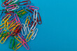 Colored paper clips.
