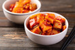 Kimchi radish, Korean homemade side dish food
