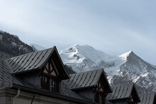 Railway Station Rooftop In Front Of Mont Blanc Massif
