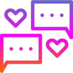 Canvas Print - Love Chat Icon