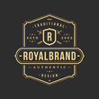 © Виктория Суханова - Luxury monogram logo template vector object for logotype or badge design. Trendy vintage royal ornament frame illustration, good for fashion boutique, alcohol or hotel brand.