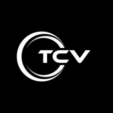 TCV Letter Logo Design With Black Background In Illustrator, Vector Logo Modern Alphabet Font Overlap Style. Calligraphy Designs For Logo, Poster, Invitation, Etc.