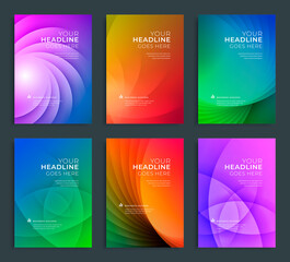 Wall Mural - modern abstract annual report, flyer design, brochure templates set. vector illustration for busines