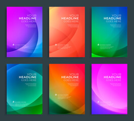 Wall Mural - modern abstract annual report, flyer design, brochure templates set. vector illustration for busines