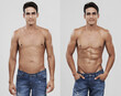 © Delmaine Donson/peopleimages.com - From ordinary to extraordinary. Before and after shot of a man after dieting and exercising.