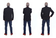 © curto - various poses of the same man from behind on white background