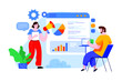 © freeslab - Digital Marketing Illustration concept. Flat illustration isolated on white background