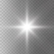 © vector_ukraine - Glowing light stars with sparkles. Transparent shining sun, star explodes and bright flash. White bright illustration starburst.