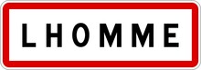Panneau Entrée Ville Agglomération Lhomme / Town Entrance Sign Lhomme