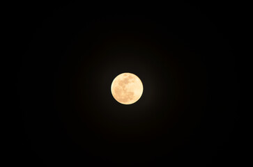 Wall Mural - Photo of the full moon in the night sky
