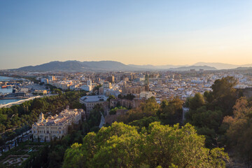 Sticker - View of Malaga, a city and municipality of Spain