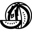 Water Melon solid line icon