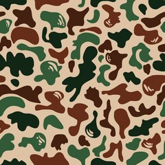 Urban camouflage vector seamless pattern, modern clothing background. Disguise. EPS