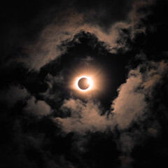 Wall Mural - beautiful shot of the solar eclipse