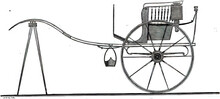 Nineteenth-century Vintage Illustration Of A Simple Carriage On A White Background