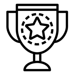 Trophy Award Flat Icon Isolated On White Background