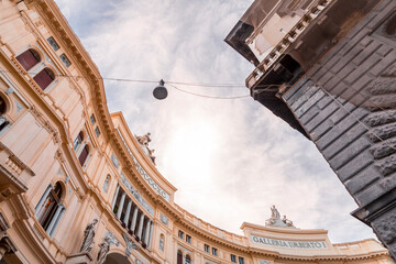 Wall Mural - Exterior view of Galleria Umberto I, a public shopping gallery in Naples, Italy