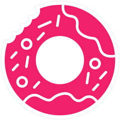 Poster - Vector Design Donut Icon Style