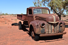 An Old Wreaked Truck In Kookynie  Ghost Town Western Australia