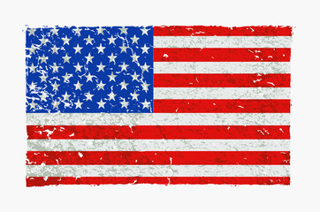 national american flag grunge design