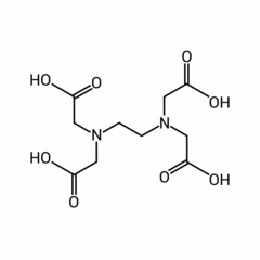 Poster - chemical structure of Ethylenediaminetetraacetic acid (EDTA) (C10H16N2O8)